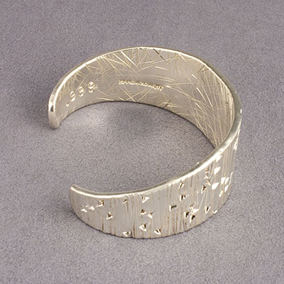 Cody Sanderson Forged and Stamped Fine Navajo Silver Cuff