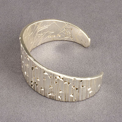 Cody Sanderson Forged and Stamped Fine Silver Cuff Bracelet