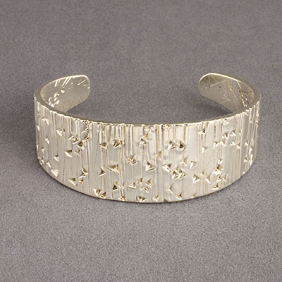 Cody Sanderson Fine Navajo Silver Forged and Stamped Cuff Bracelet