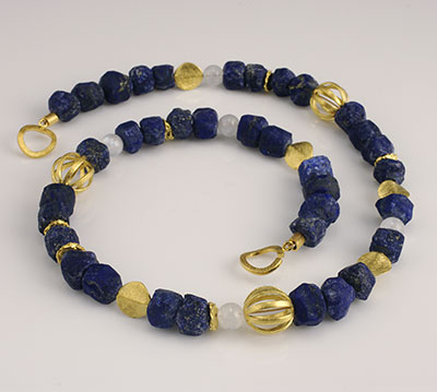 Lapis Lazuli and Vermeil necklace