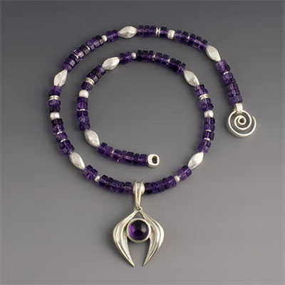 Amethyst & sterling silver Necklace