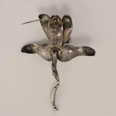 Hector Aguilar Silver Orchid Pin 