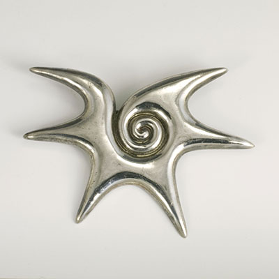 William Spratling Silver Choluteca Conch Cross Section Pin - for sale