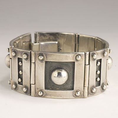 Los Castillo Sterling Silver Steampunk bracelet