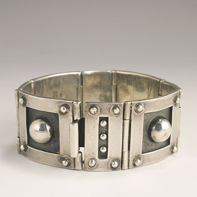 Los Castillo Silver Riveted Bracelet