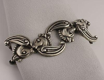 Los Castillo Sterling Silver Pegasus bracelet