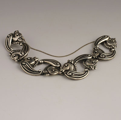 Los Castillo Sterling Silver flying horse bracelet