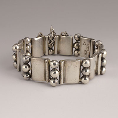 Hector Aguilar Silver Book and 3 Beads Bracelet