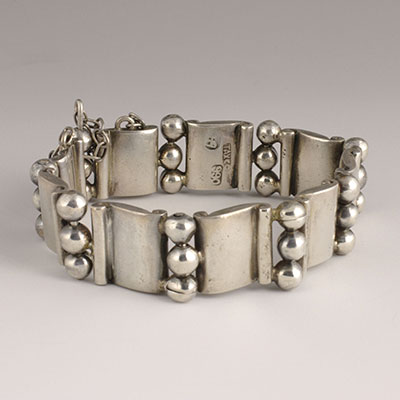 Hector Aguilar Silver Book and 3 Beads Bracelet