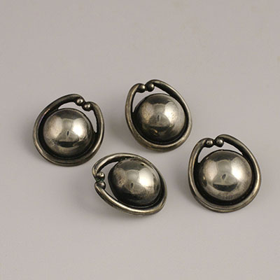 Western Star Buttons in Antique Silver, 30 Line