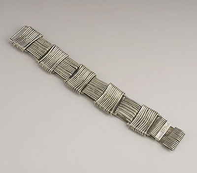 Hector Aguilar sterling silver wire bracelet