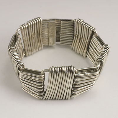 Hector Aguilar sterling silver wire bracelet